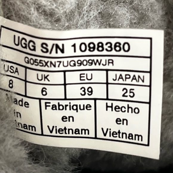 Ugg Gita Bow Mini Boots Women 8 in Seal Grey - Picture 7 of 8